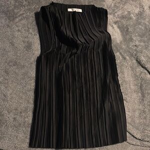 WAYF Black Pleated Blouse